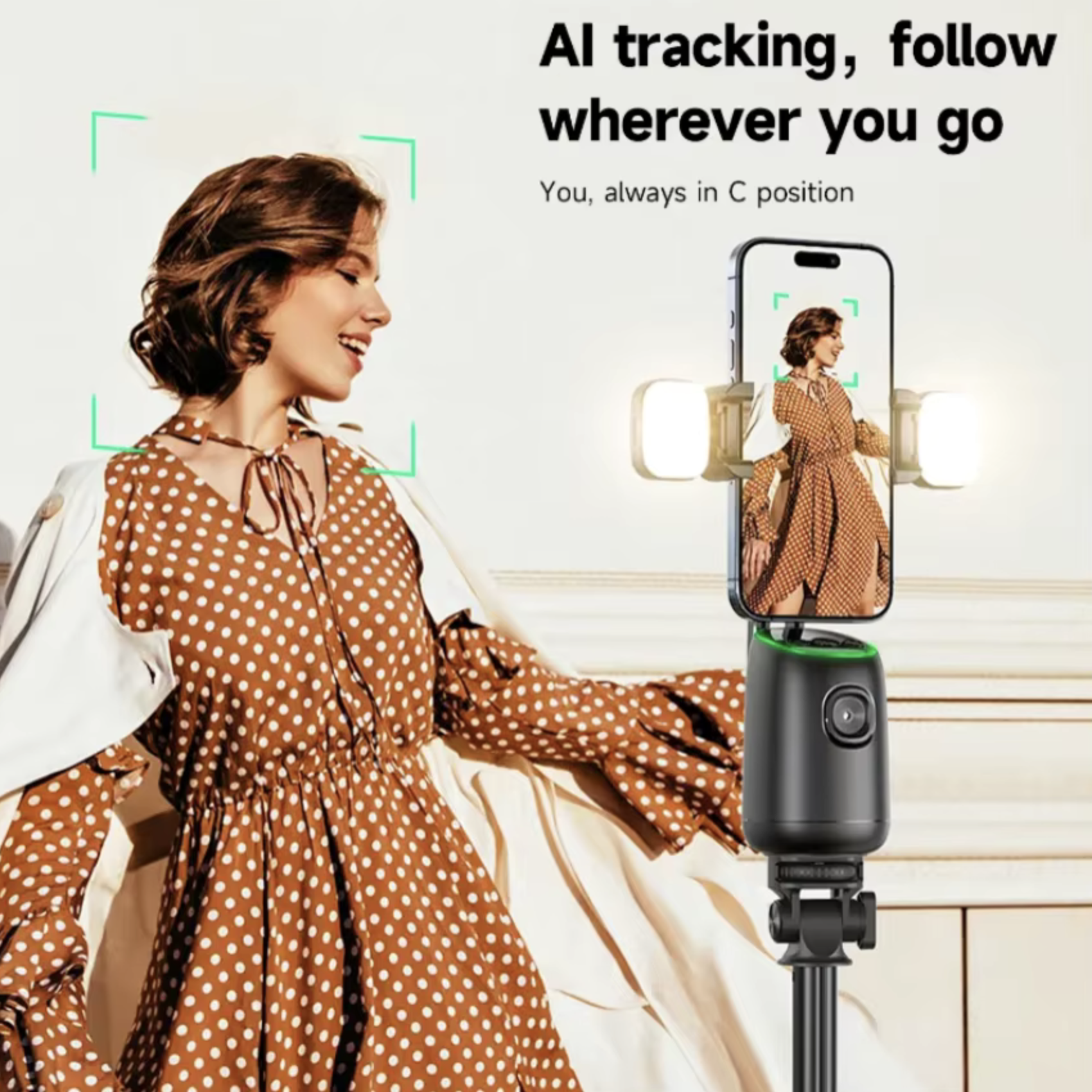 360 Face Tracking Camera Stand